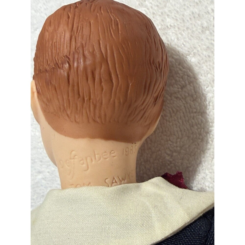1985 Effanbee Tom Sawyer 12” Boy Doll w/Hat & Box Mark Twain Collection 7634 - Picture 9 of 14